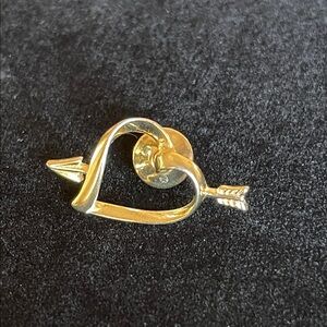 Avon Silver Heart with Arrow Brooch
